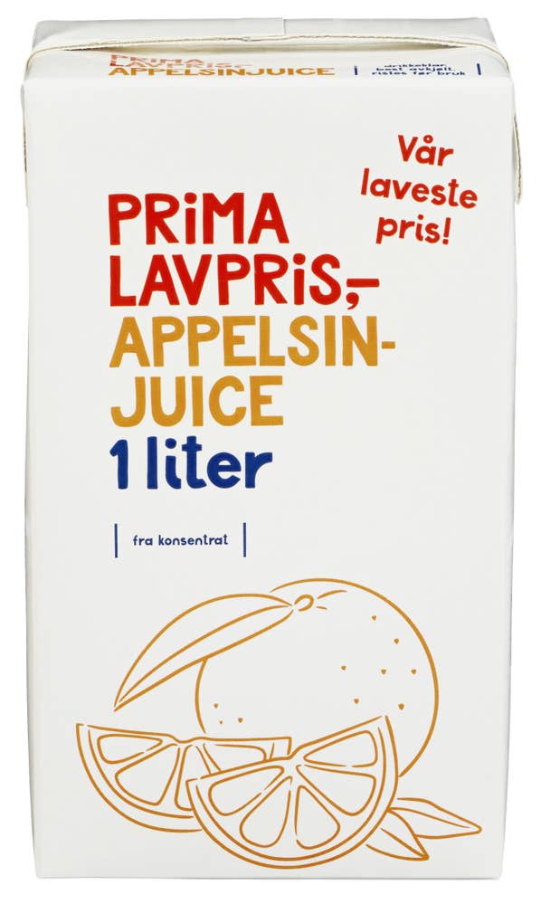 Prima Lavpris Appelsinjuice Vår laveste pris