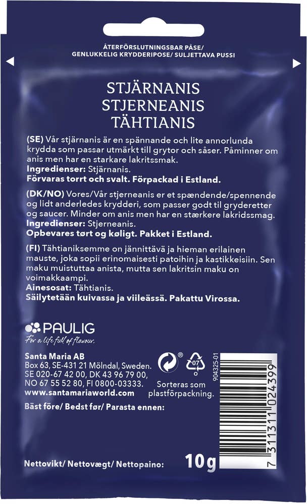 Santa Maria Stjerneanis, malt