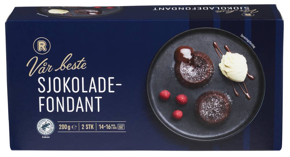 R Sjokoladefondant 2 stk