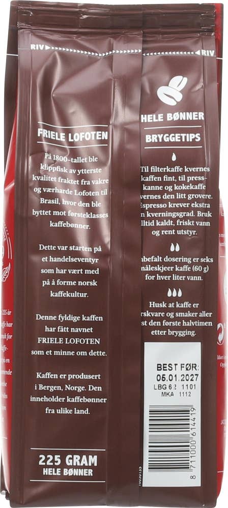 Friele Kaffebønner Lofoten Hele Bønner, mellombrent
