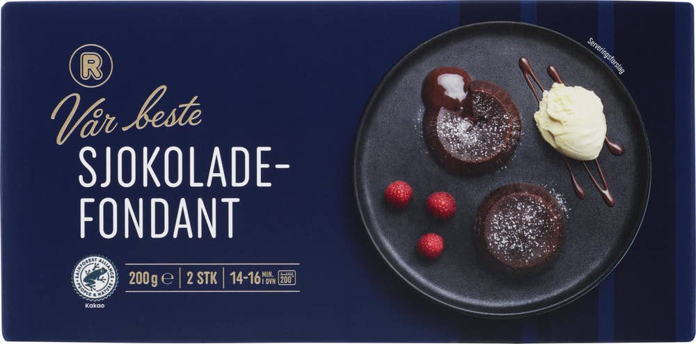 R Sjokoladefondant 2 stk