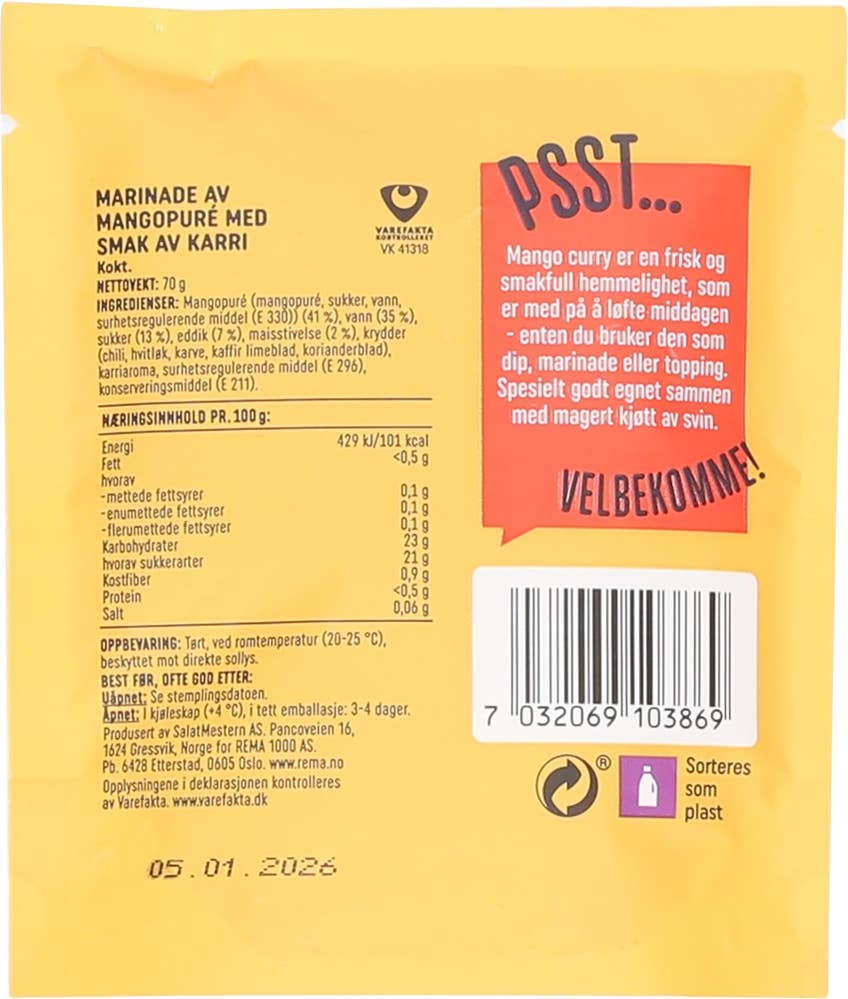 R Mango Curry Marinade