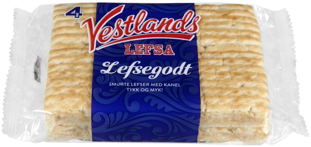 Vestlandslefsa Lefsegodt med Kanel 4 stk