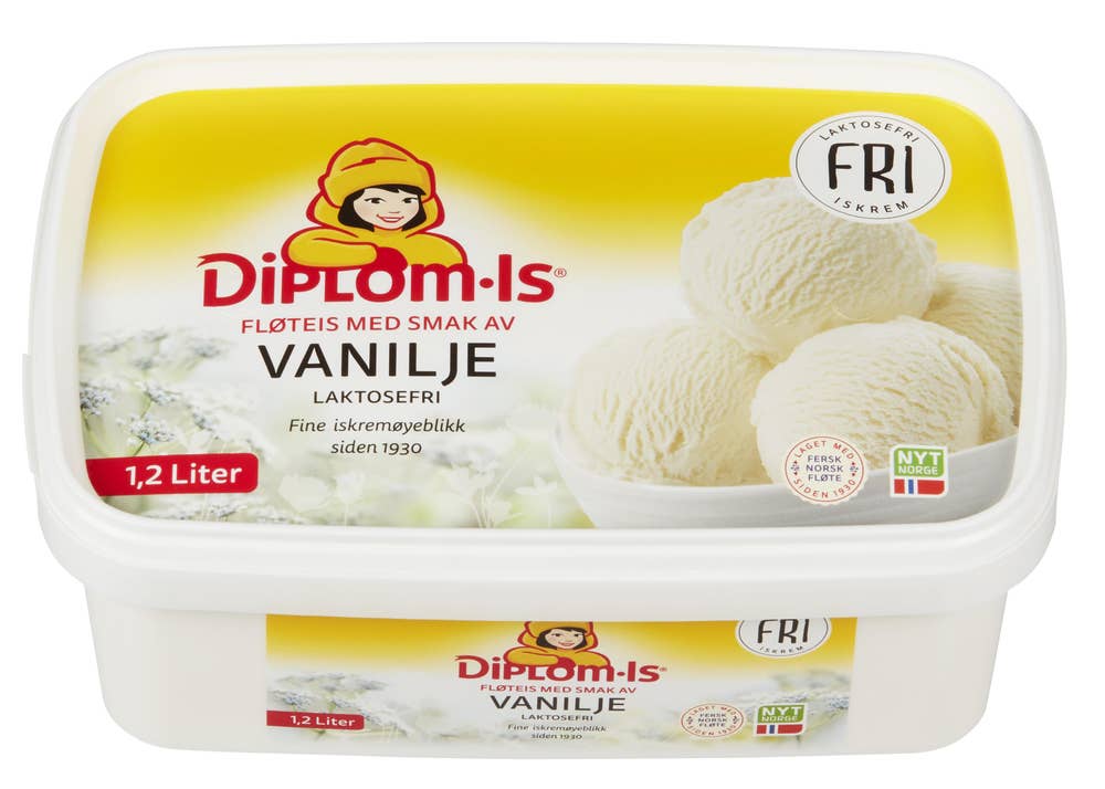 Diplom-is Vaniljeis Laktosefri