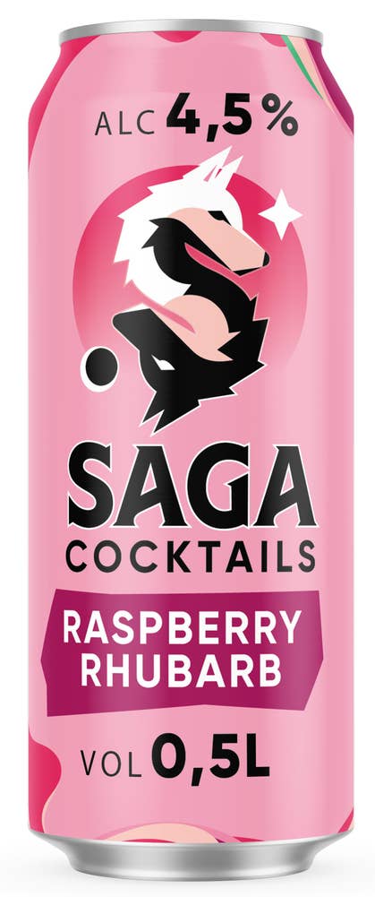 SAGA Cocktail Raspberry & Rhubarb