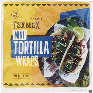 R Mini tortilla hvete 8stk, 15cm