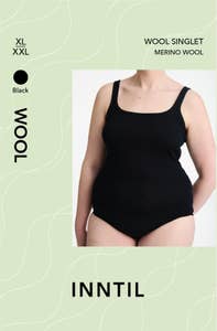 Inntil Ullsinglet Sort, str XL-XXL