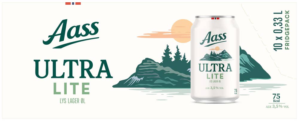 Aass Bryggeri Aass ULTRA LITE Fridgepack 10 x 0,33 l