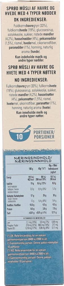 Quaker Cruesli 4 Nuts Granola