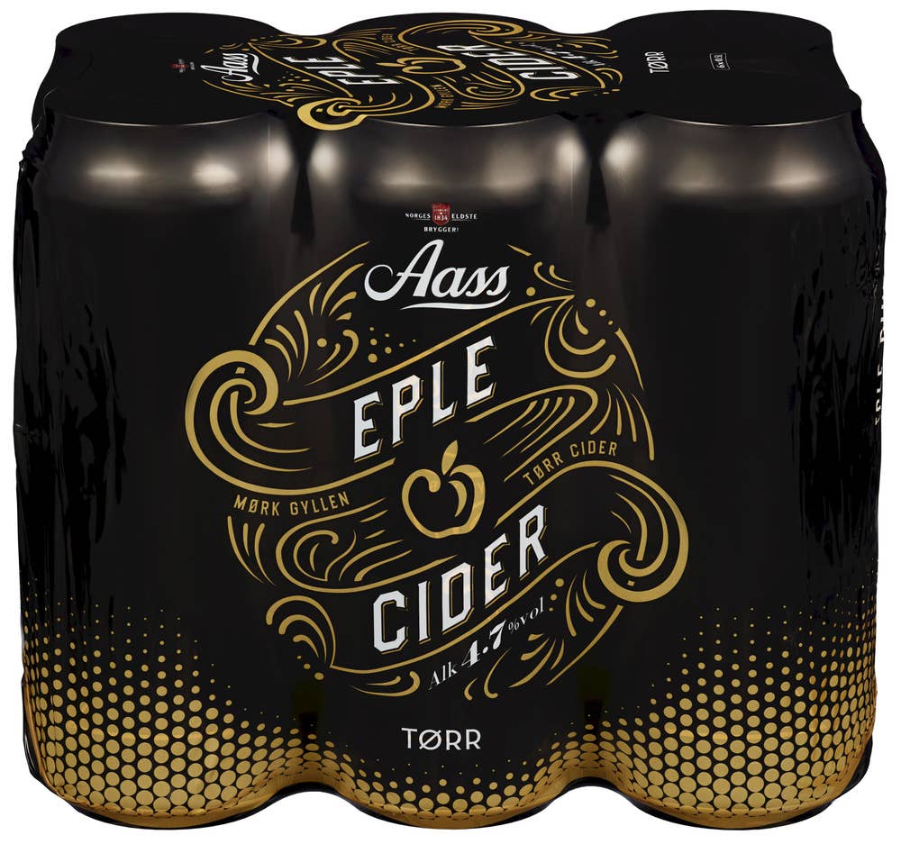 Aass Bryggeri Aass Eplecider Tørr 6 x 0,5l