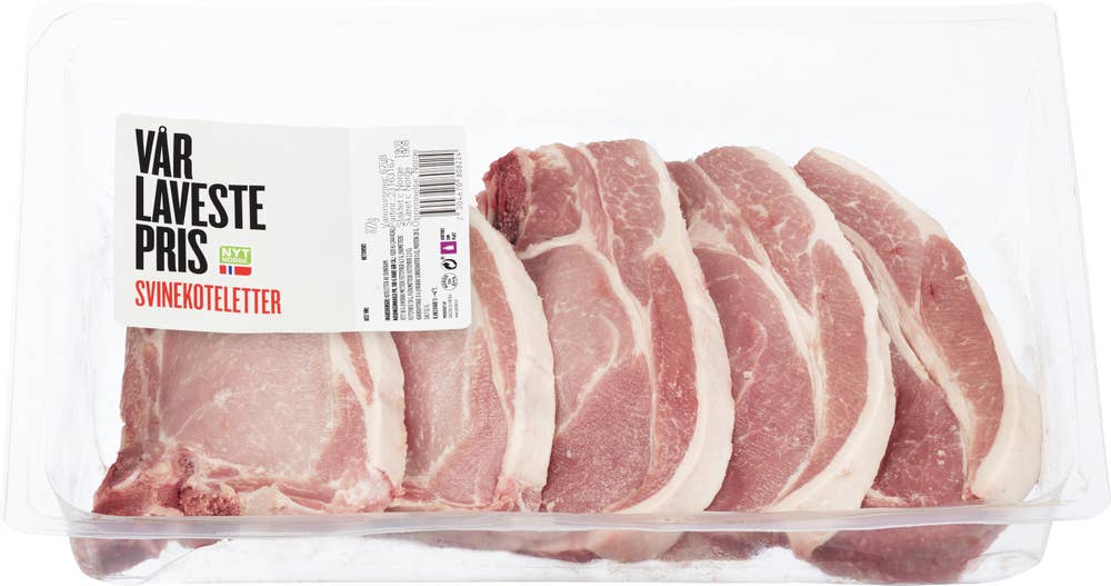 Vår Laveste Pris Svinekoteletter 4 stk
