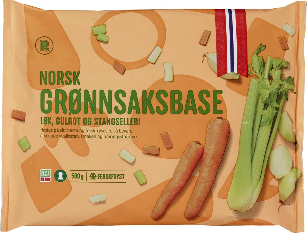 R Norsk grønnsaksbase Løk, gulrot og stangselleri