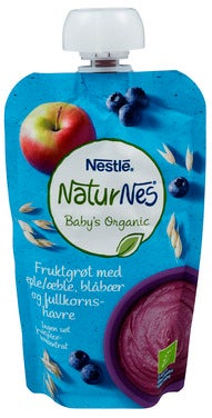 Nestlé Naturnes Fruktgrøt med Blåbær Fra 6 mnd, Økologisk