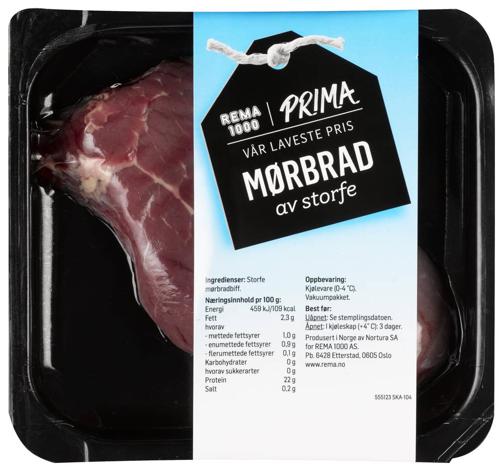 Prima Mørbradbiff av Storfe