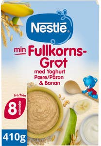 Nestlé Min Fullkornsgrøt Yoghurt, pære og banan Fra 8 mnd