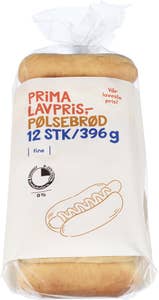 Prima Lavpris Pølsebrød 12 stk