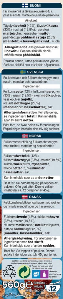 Alpen Musli Uten tilsatt sukker
