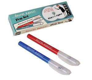 Sprell Hemmelig detektivpenner, skriver usynlig