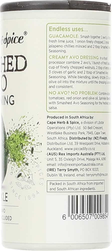 Cape Herb & Spice Smashed Avo Seasoning Shaker