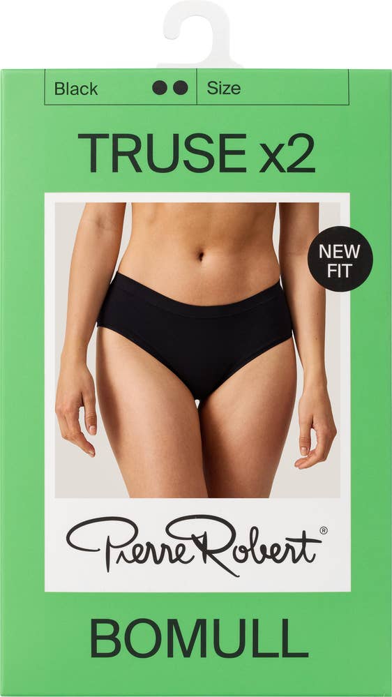 Pierre Robert Truser i bomull Sort, str S