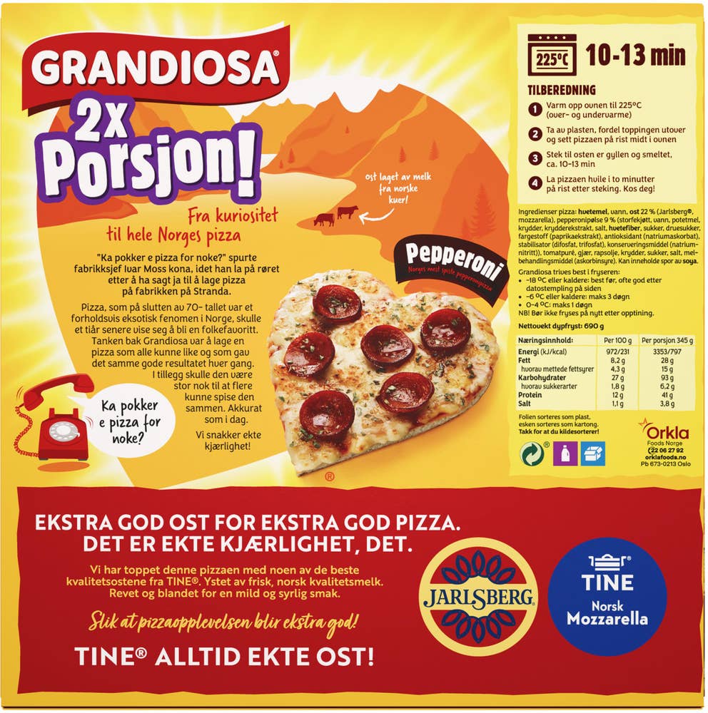Grandiosa Pepperoni 2 porsjoner