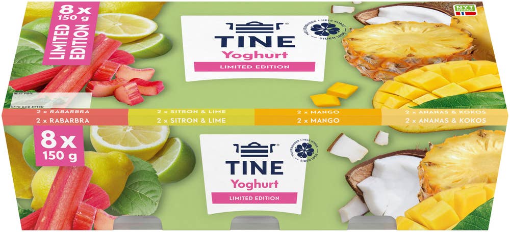 TINE Yoghurt sesong vår og sommer 8 x 150g