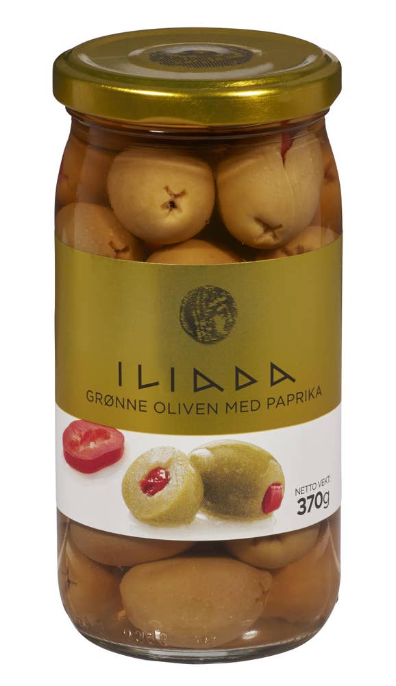ILIADA Grønne oliven Med paprika
