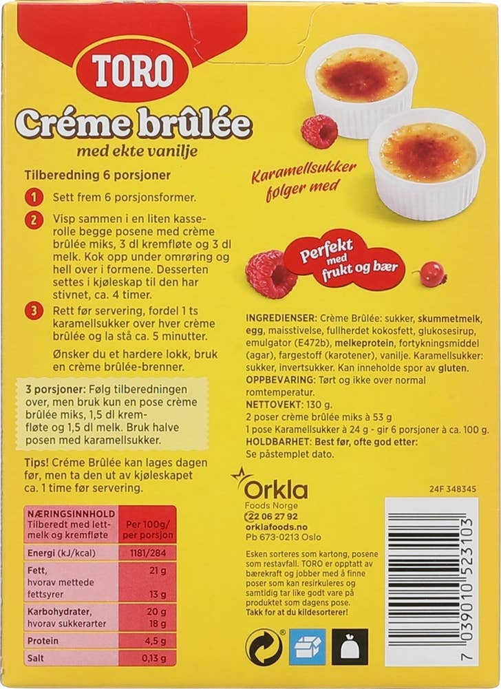 Toro Créme Brûlée