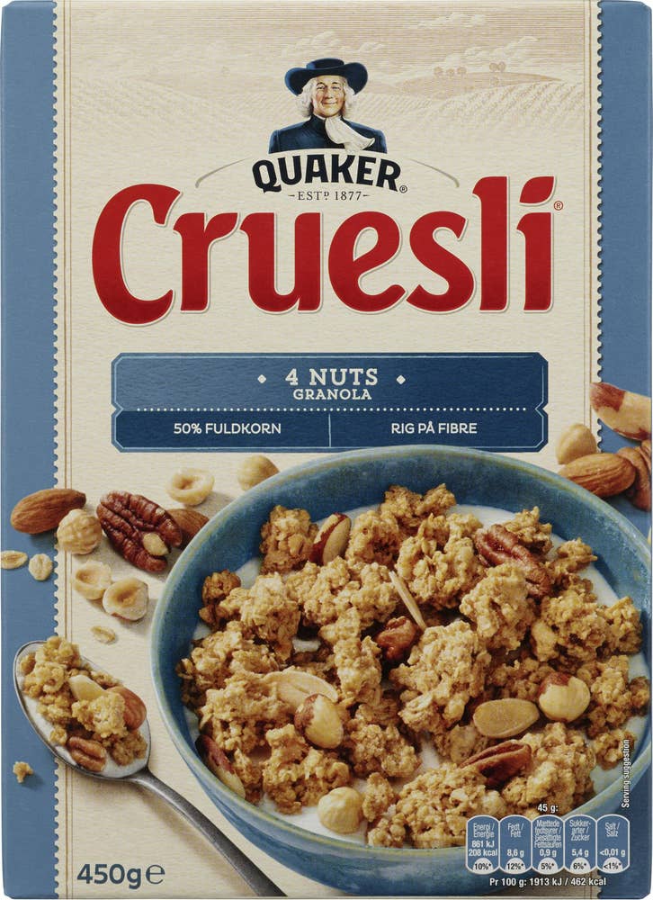 Quaker Cruesli 4 Nuts Granola