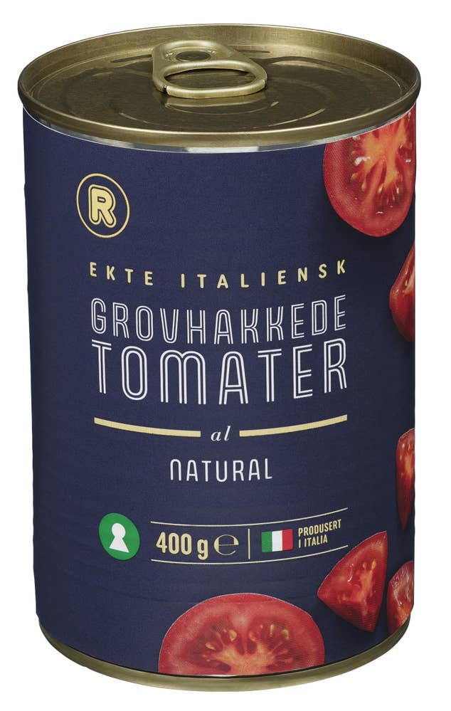 R Grovhakkede tomater