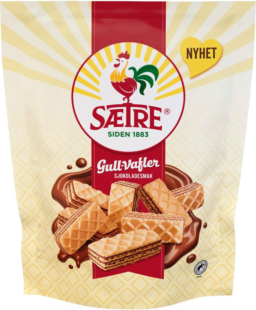 Sætre Gullvafler sjokolade