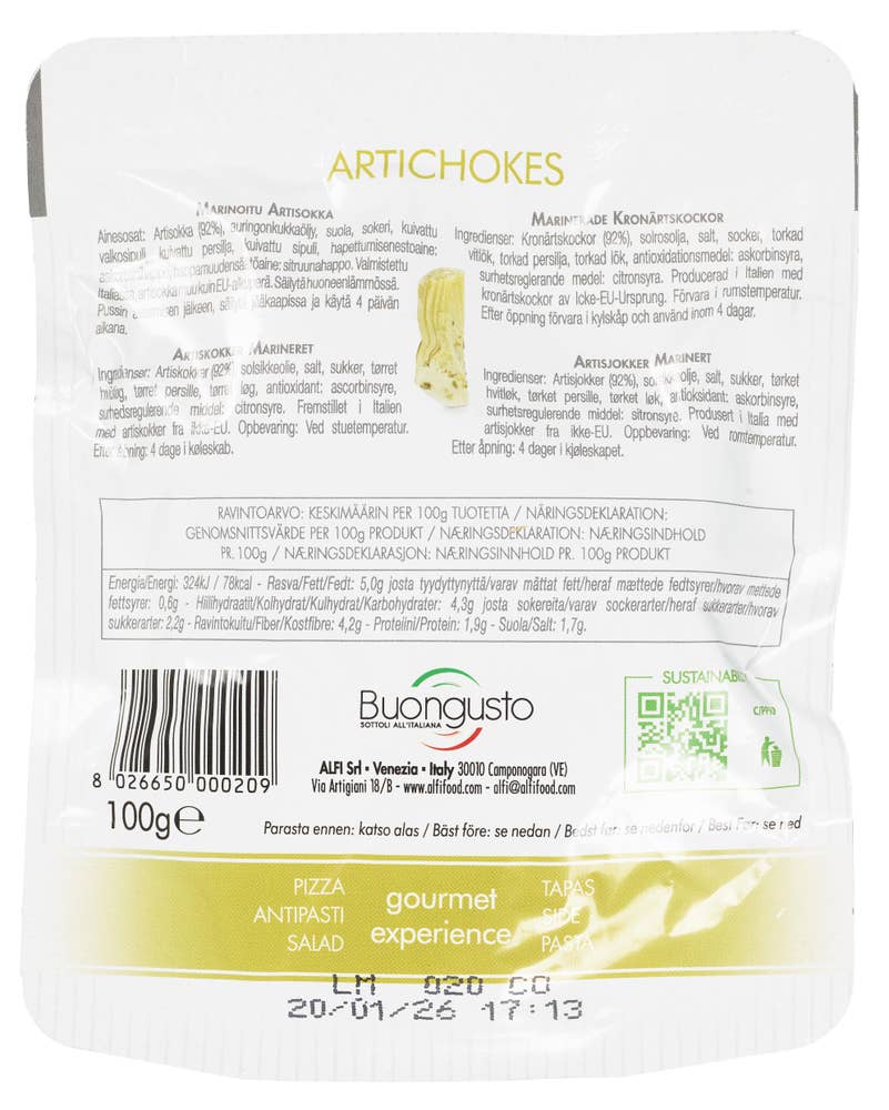 Buongusto Marinerte artisjokker i olje