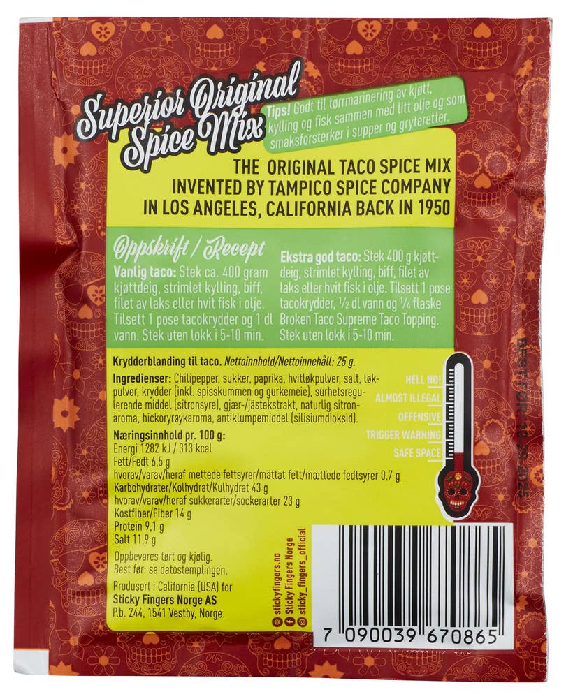 Broken Taco Authentic Taco Spice Mix