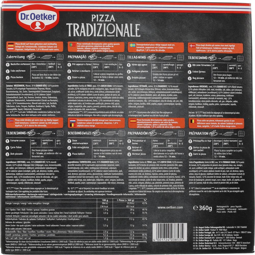 Dr. Oetker Tradizionale Diavola