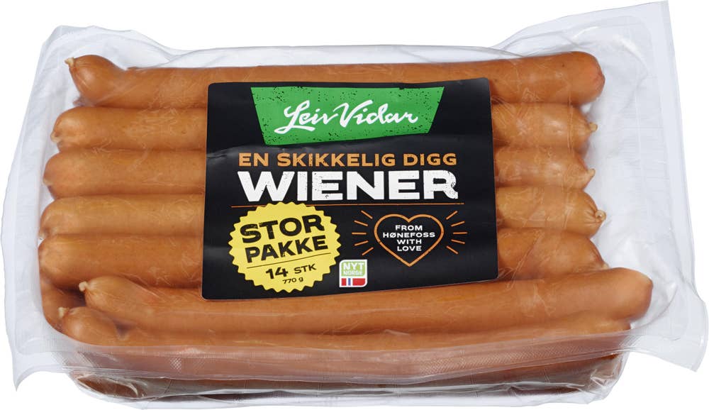 Leiv Vidar Wienerpølser 14 stk