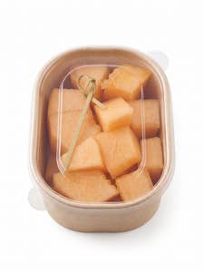 Cantaloupemelon i biter