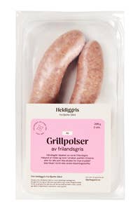 Heldiggris Grillpølser rå Frilandsgris 2 stk
