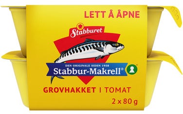 Stabburet Stabbur-makrell Hakket Tomat 2 x 80g