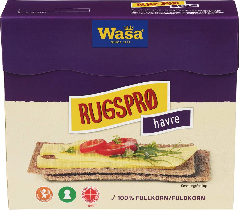 Wasa Knekkebrød Rugsprø Havre