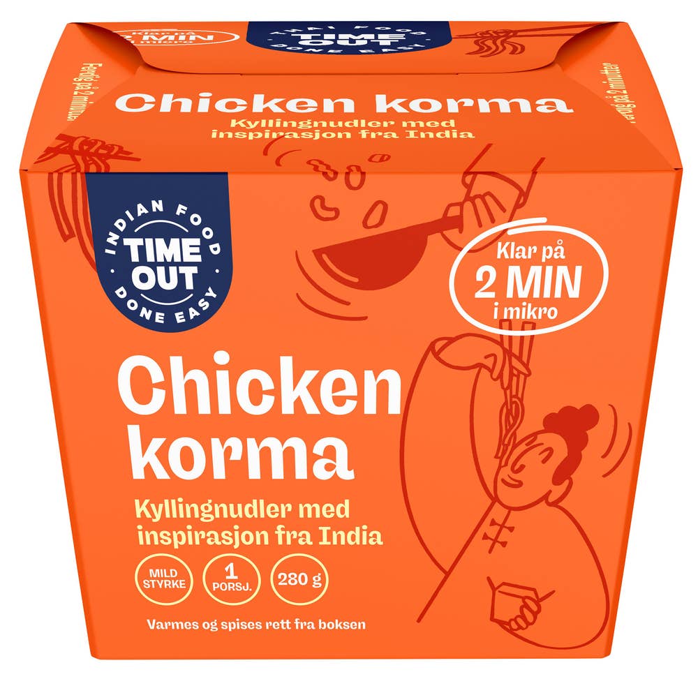 Time Out Kylling korma med nudler