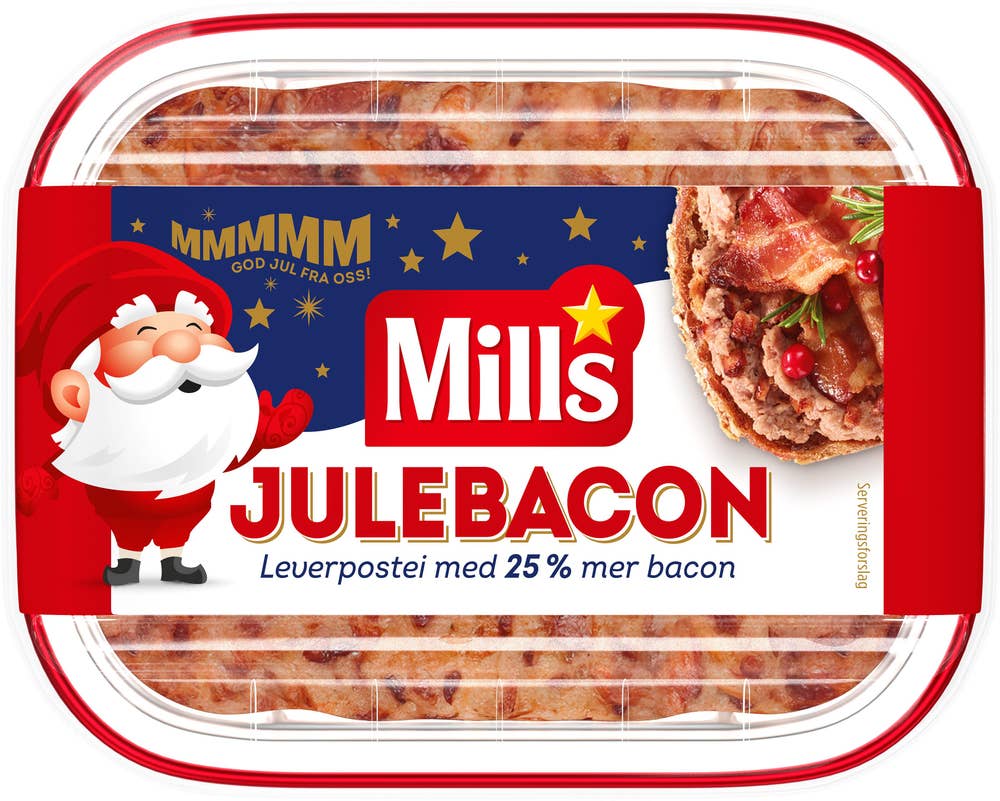 Mills Julebacon Julepostei med bacon