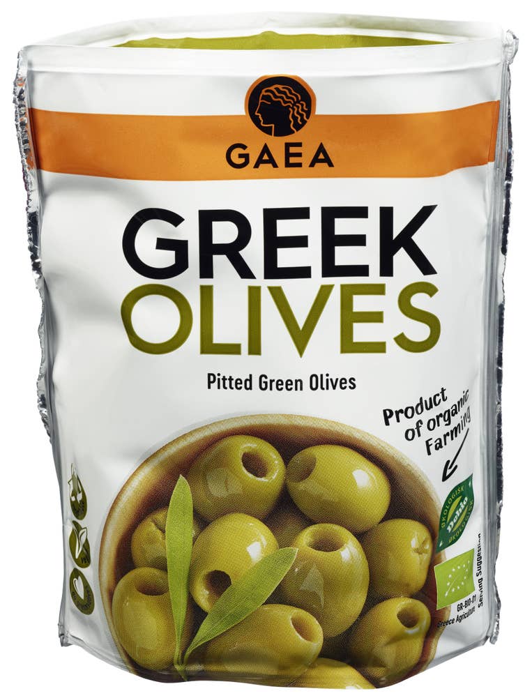 Gaea Green Greek Pitted Olives Økologisk