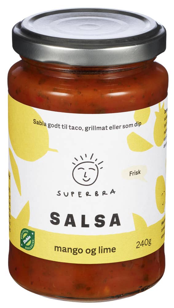 Superbra Salsa frisk mango og lime Økologisk