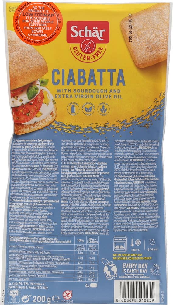 Ciabatta Glutenfri, 200 g