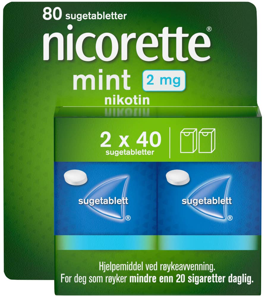 Nicorette Mint 2 mg nikotin Sugetablett