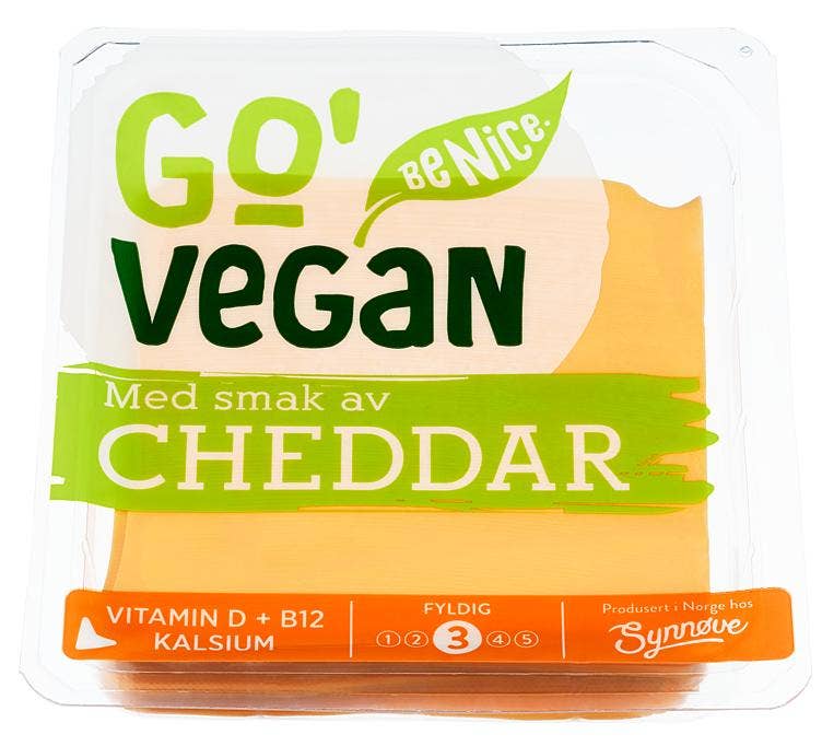 Go’Vegan Plantebasert Cheddar Skivet