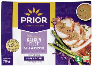 Prior Kalkunfilet Salt & pepper I stekepose