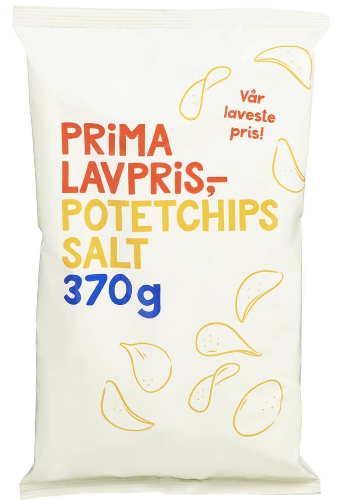 Prima Lavpris Potetchips Classic Salt