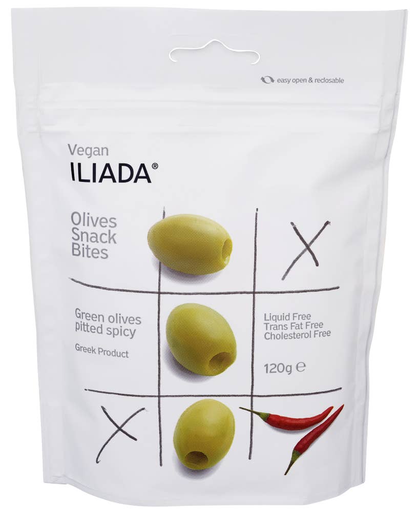 ILIADA Grønne oliven med chili Uten sten