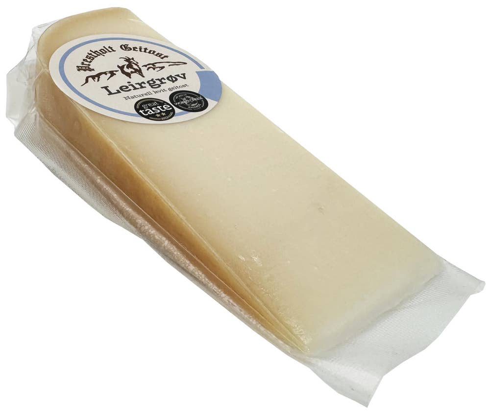 Leirgrøv hvit geitost Naturell, 200 g